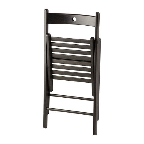 FurnitureXtra Solid Wooden Folding Indoor/Outdoor Party/Banquet Chair - Black