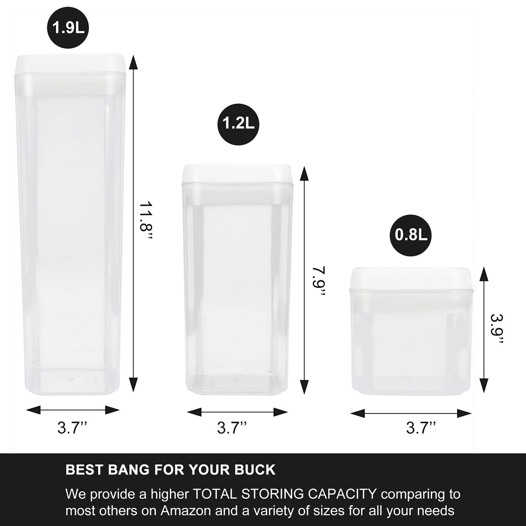 FurnitureXtra Stackable Airtight Food Storage Containers with Lids BPA Free