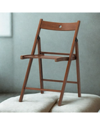 FurnitureXtra Solid Wood Folding Chair – Indoor & Outdoor Seating, Brown, Durable & Space-Saving