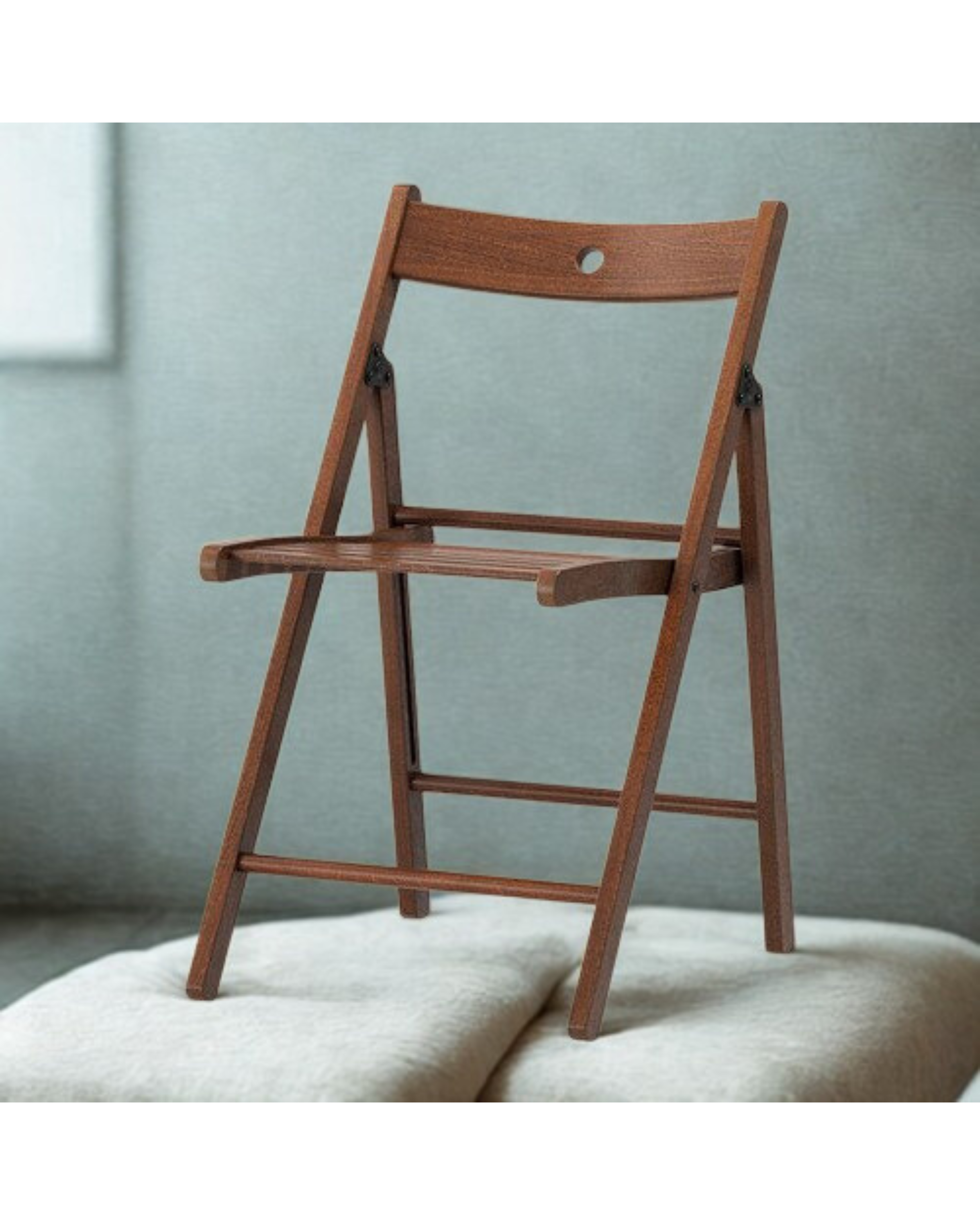 FurnitureXtra Solid Wood Folding Chair – Indoor & Outdoor Seating, Brown, Durable & Space-Saving