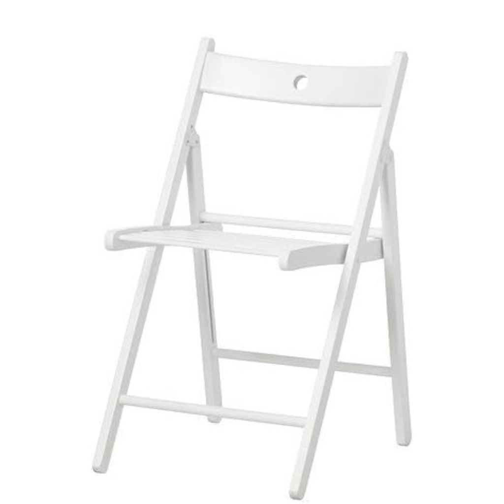 FurnitureXtra Solid Wood Folding Chairs, Indoor Outdoor Banquet Folding Chair Seating (White)