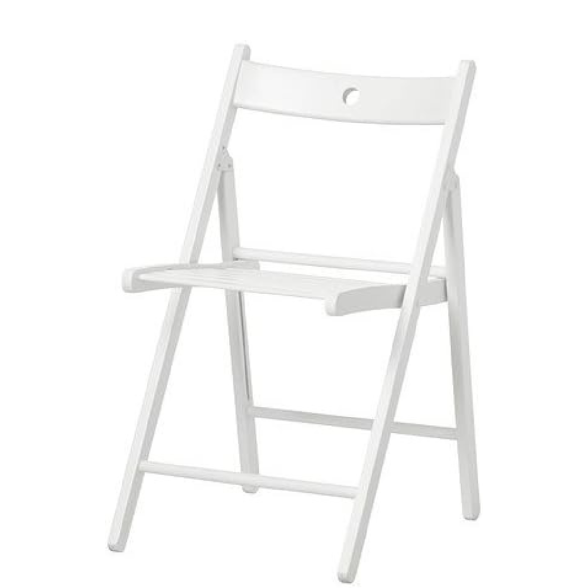 FurnitureXtra Solid Wood Folding Chairs, Indoor Outdoor Banquet Folding Chair Seating (White)