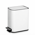 Slim Design Powder Coated Soft Close Pedal Bin, Plastic Inner bucket, ABS lid (White, 5L)