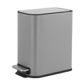 Slim Design Powder Coated Soft Close Pedal Bin, Plastic Inner bucket, ABS lid (Grey, 5L)