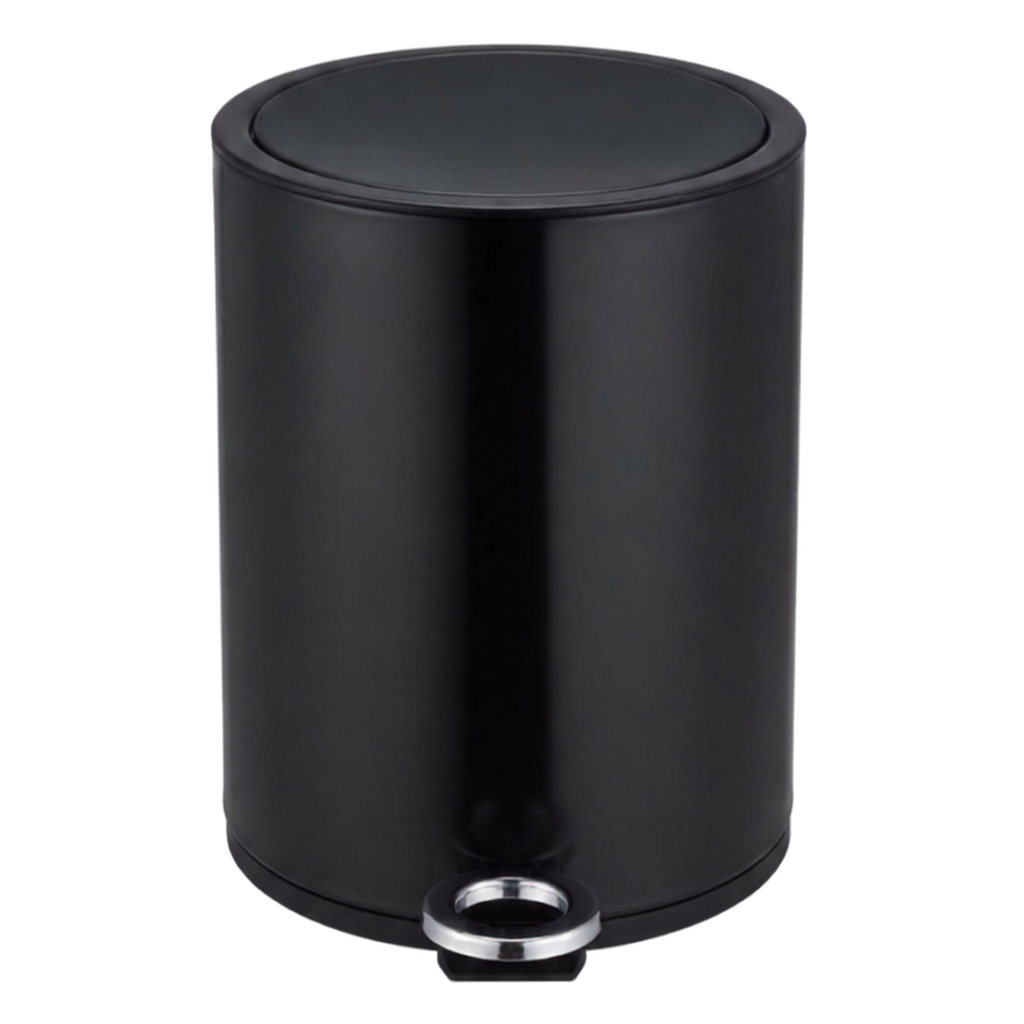 Modern Style Powder Coated Soft Close Pedal Bin, Plastic Inner bucket, ABS lid Shinny Finish
