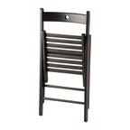 FurnitureXtra Solid Wooden Folding Chair – Indoor & Outdoor Party/Banquet Chair, Black