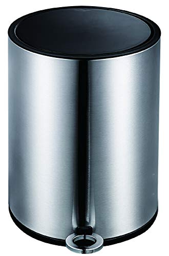 FurnitureXtra™ Modern Style Powder Coated Soft Close Pedal Bin, Plastic Inner bucket, ABS lid