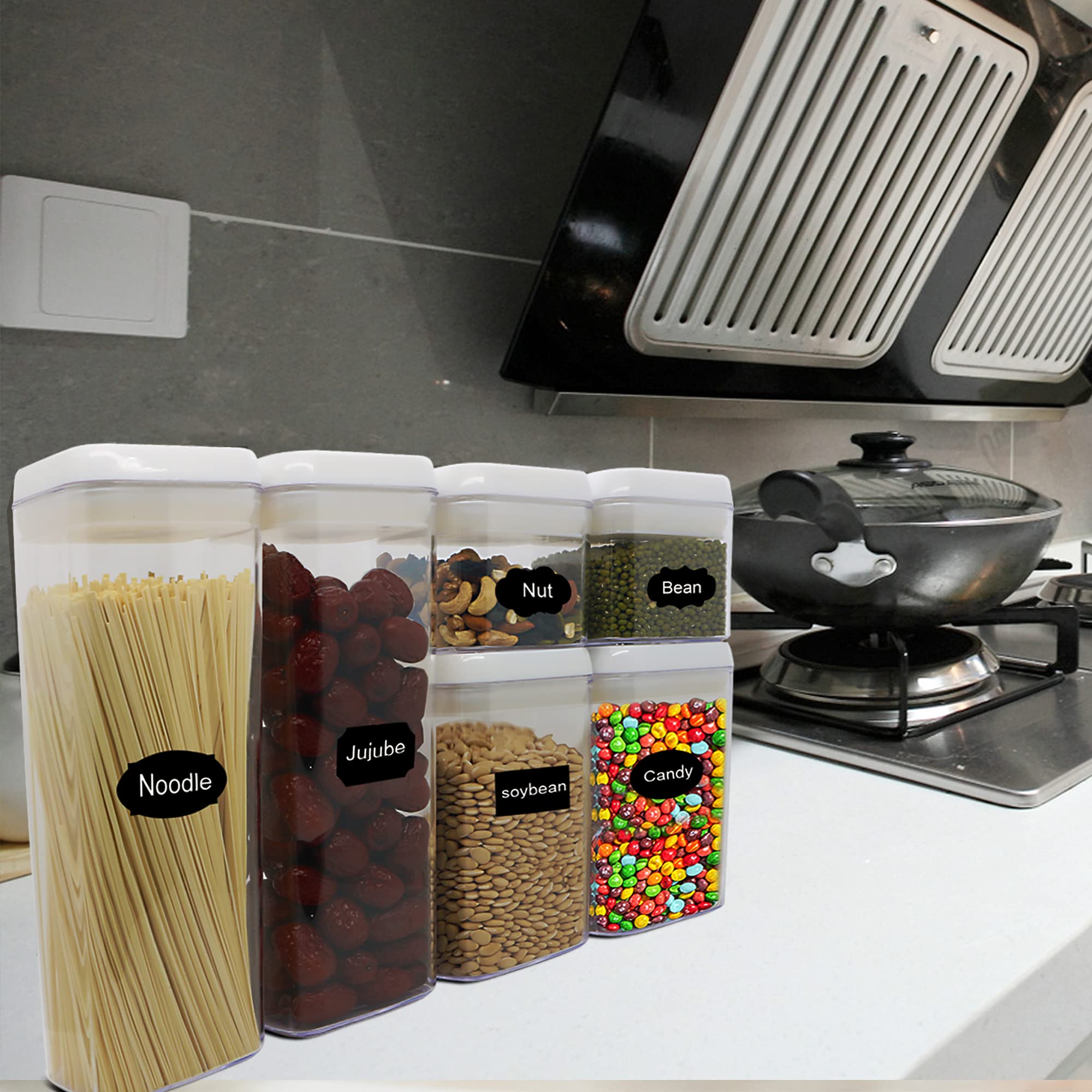 FurnitureXtra Stackable Airtight Food Storage Containers with Lids BPA Free