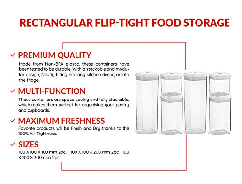 FurnitureXtra Stackable Airtight Food Storage Containers with Lids BPA Free