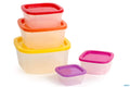FurnitureXtra 5-Piece Food Container Set – Ideal for Storing Veggies, Fruits, Sandwiches & Packed Lunches