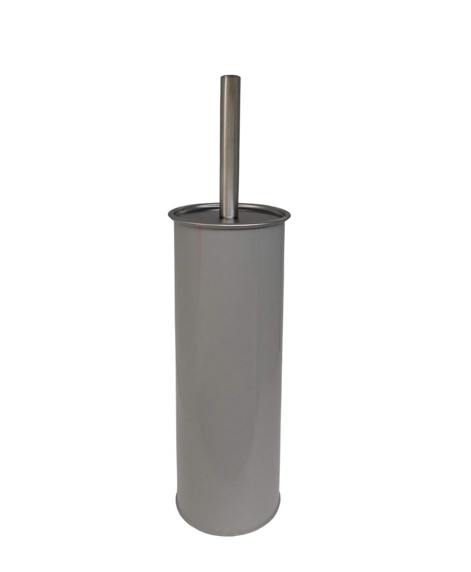 Classic Style Powder Coated Epoxy Steel Toilet Brush Holder (Grey)