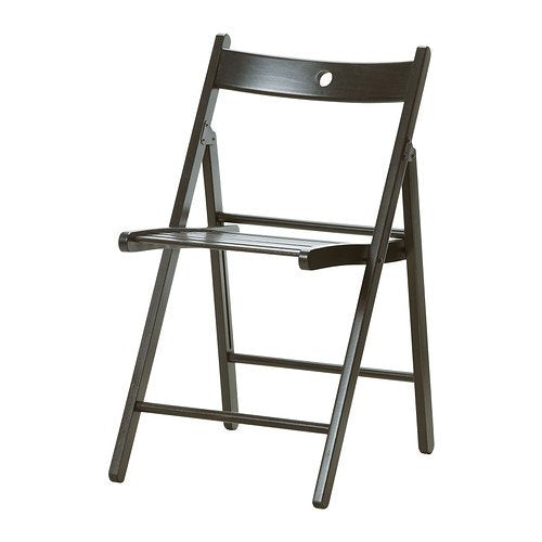 FurnitureXtra Solid Wooden Folding Indoor/Outdoor Party/Banquet Chair - Black