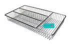 FurnitureXtra Deluxe Stainless Steel Cutlery Tray – Chrome, 32×18.5×4 cm | Organiser for Kitchen Drawers