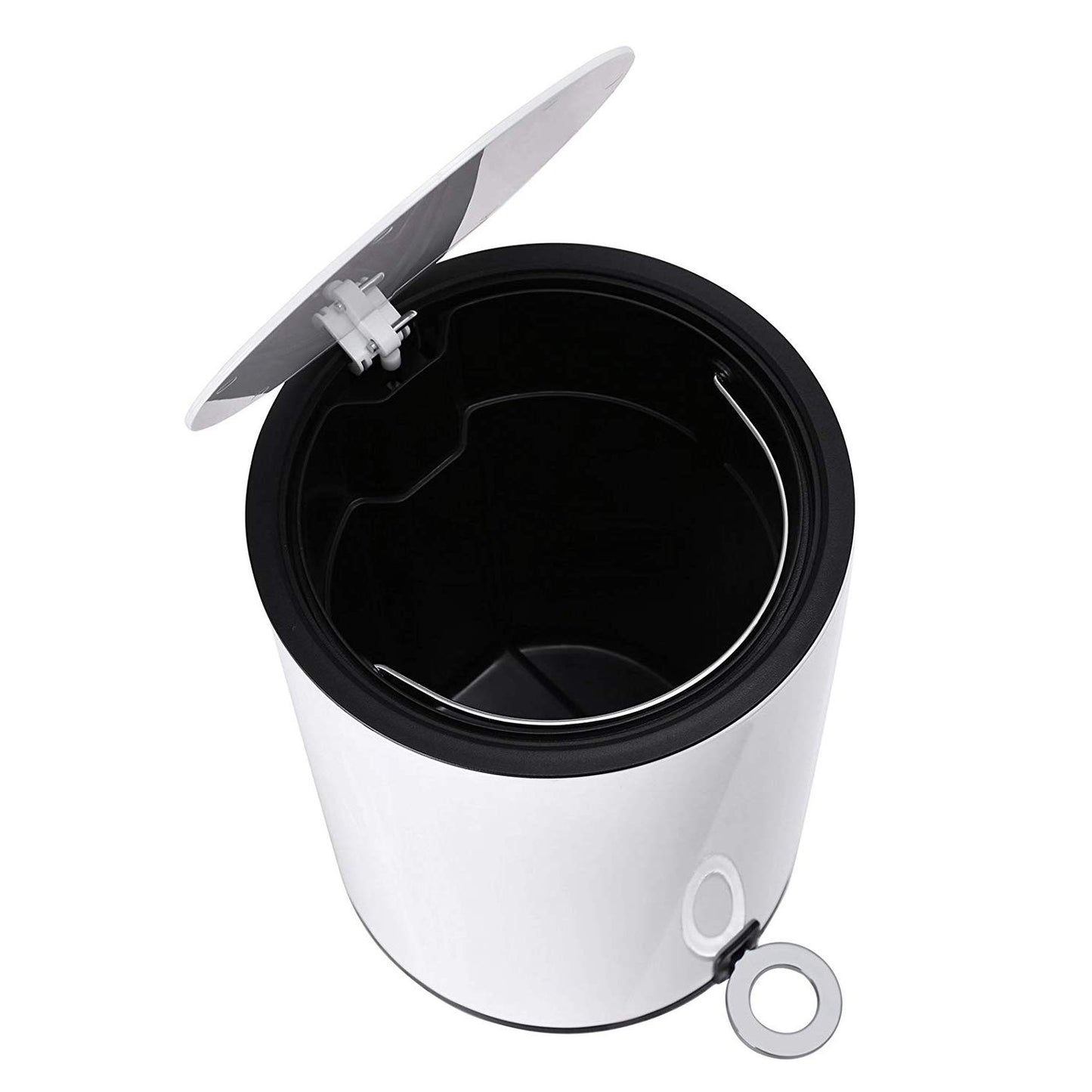 FurnitureXtra™ Modern Style Powder Coated Soft Close Pedal Bin, Plastic Inner bucket, ABS lid