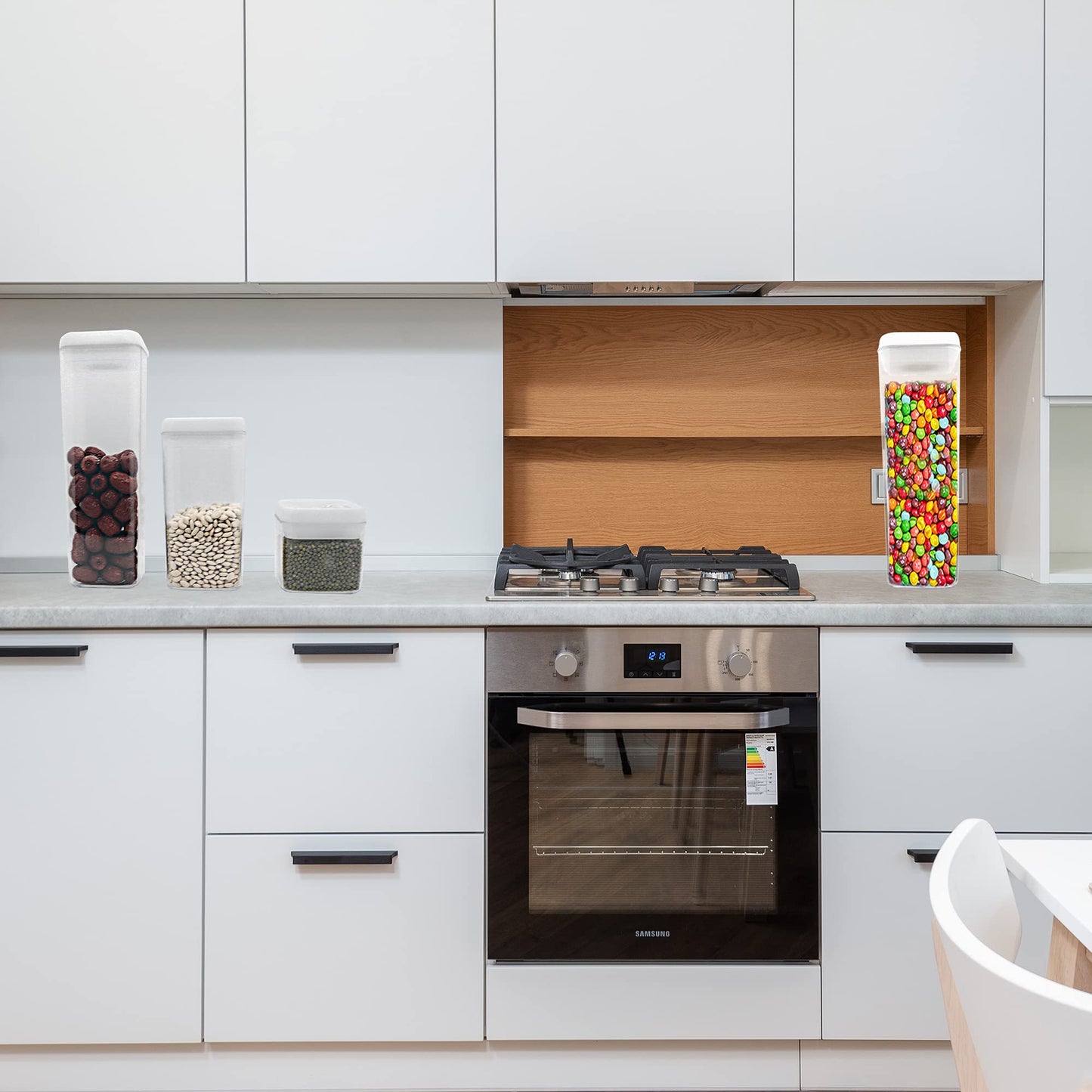 FurnitureXtra Stackable Airtight Food Storage Containers with Lids BPA Free