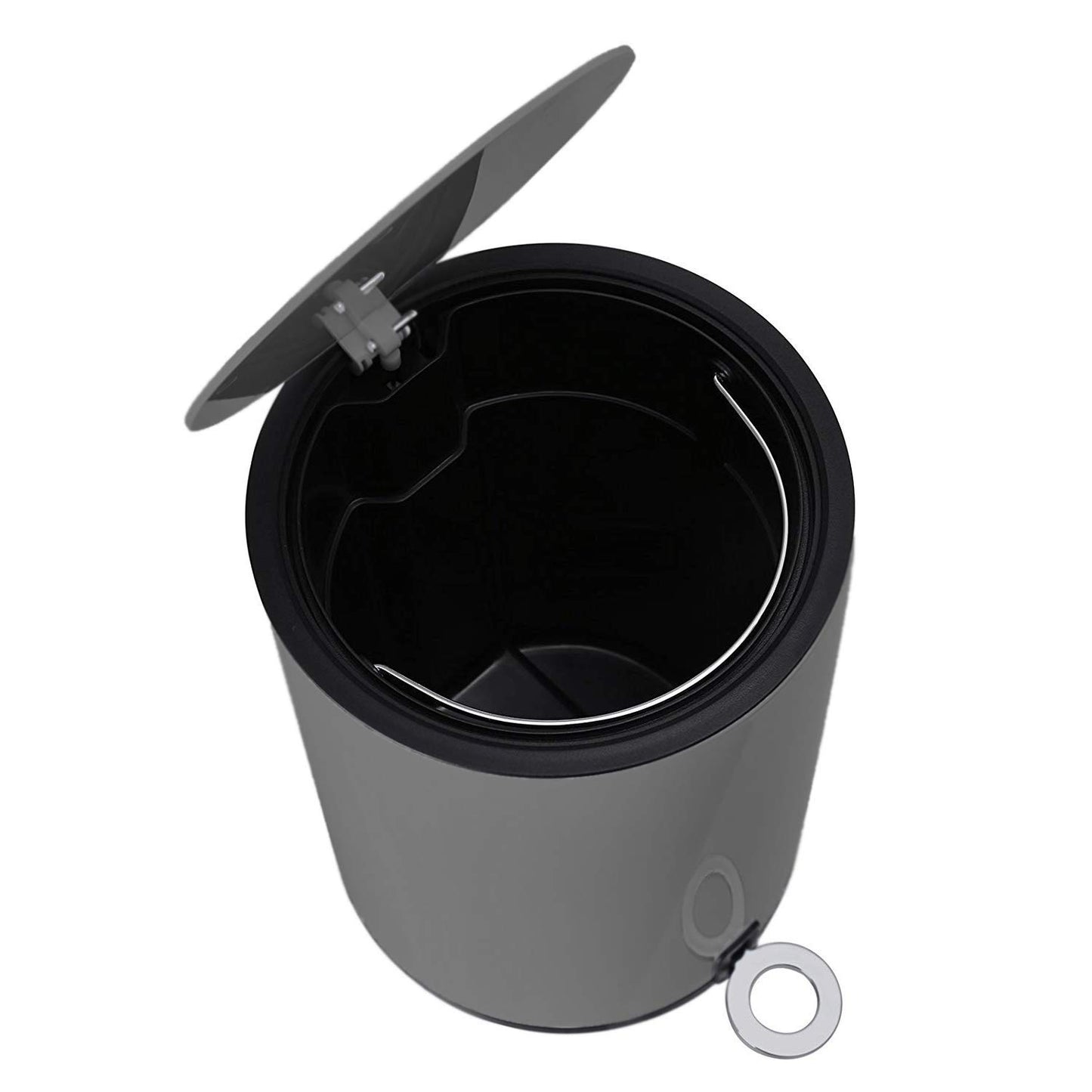 FurnitureXtra™ Modern Style Powder Coated Soft Close Pedal Bin, Plastic Inner bucket, ABS lid