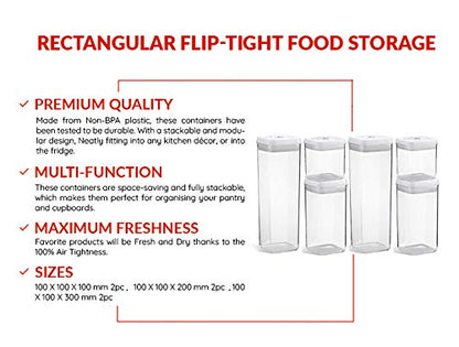 FurnitureXtra Stackable Airtight Food Storage Containers with Lids BPA Free