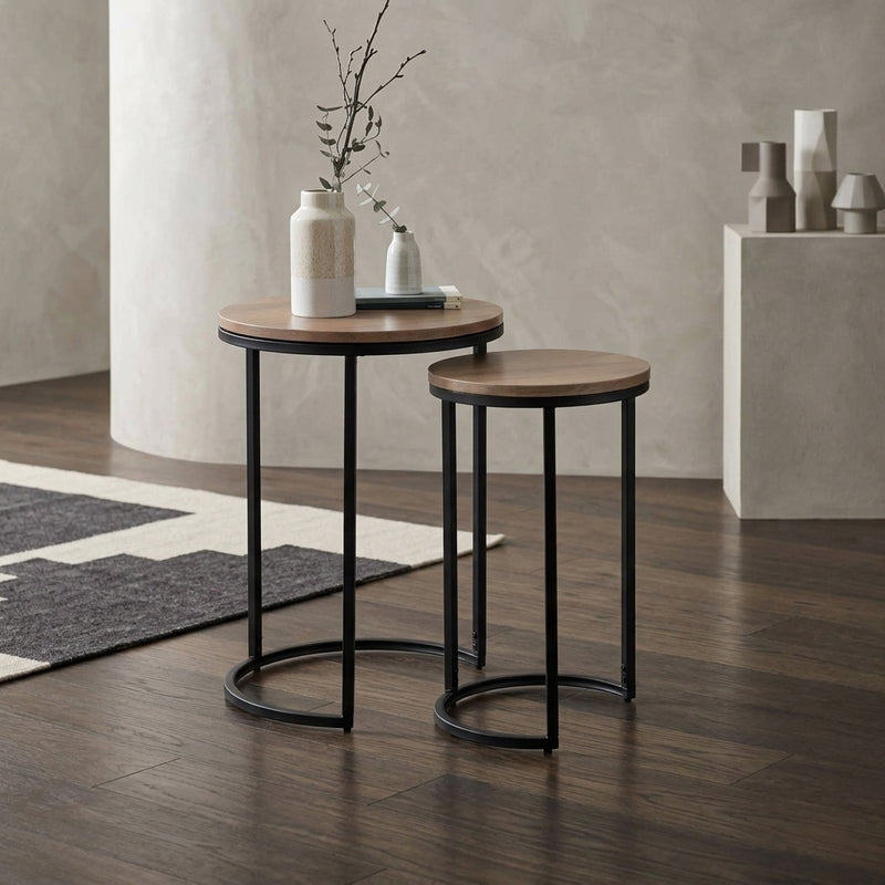 Marlow Round Nesting Tables – Sonoma Oak