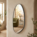 Arden Black Organic Wall Mirror – Asymmetrical Metal Frame