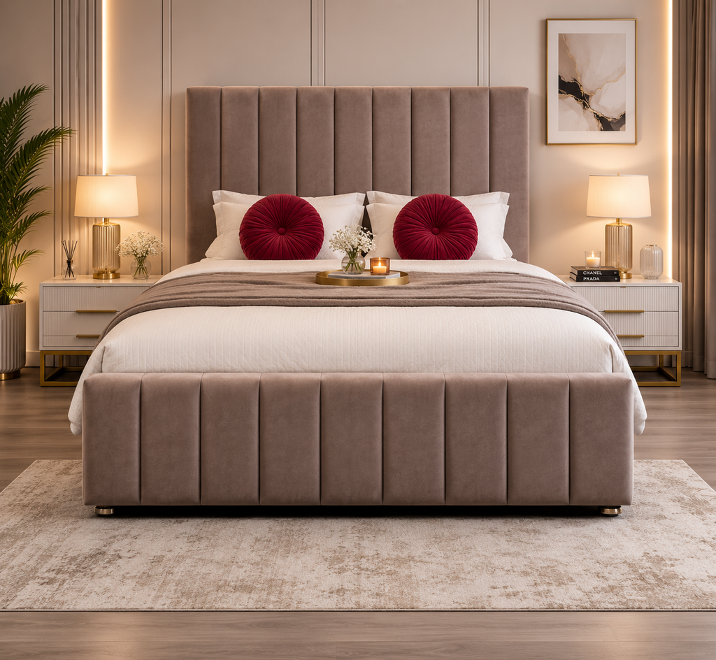 Lillian Bed  with 2 x Bottom End Drawers & Orthopadic Mattress