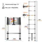 Telescopic Ladder Stainless Steel,load 150kg, Convenient Extendable ,For Pulling Walls, Changing Light Bulbs,Repairing Roofs,RV   4.8   160 Reviews   ౹   2,000+ sold