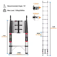 Telescopic Ladder Stainless Steel,load 150kg, Convenient Extendable ,For Pulling Walls, Changing Light Bulbs,Repairing Roofs,RV   4.8   160 Reviews   ౹   2,000+ sold