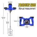 2600W Handheld Concrete Mixer Machine Paddle Mixer Adjustable 6 Speed Stirrer Electric Mix Stirring Tool M14 Mixing Rod