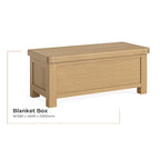 Solid Oak Blanket Box – Everett Rustic Storage Chest & Ottoman