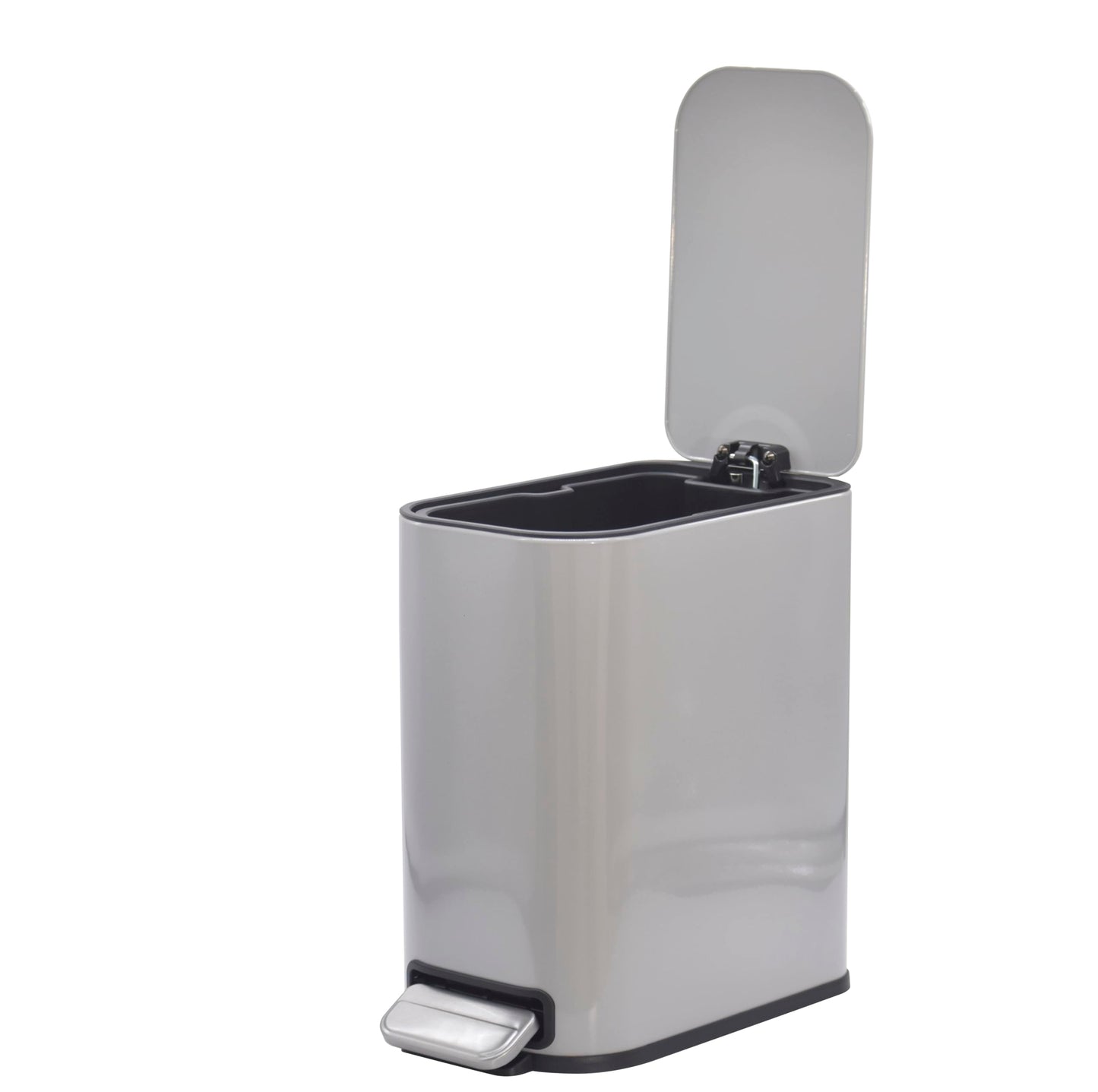 FurnitureXtra™ Modern Style Powder Coated Soft Close Pedal Bin, Plastic Inner bucket, ABS lid