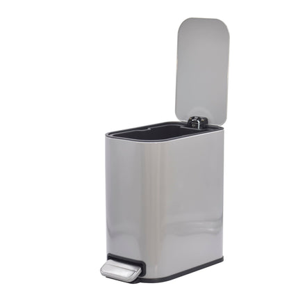 FurnitureXtra™ Modern Style Powder Coated Soft Close Pedal Bin, Plastic Inner bucket, ABS lid
