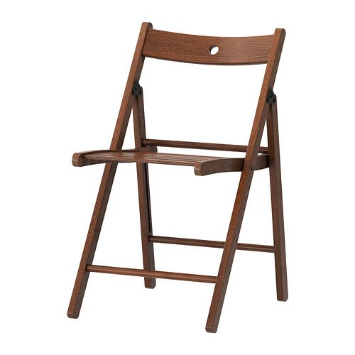 Solid Wood Folding Chairs, Indoor Outdoor Folding Chair Seating, Color: Brown