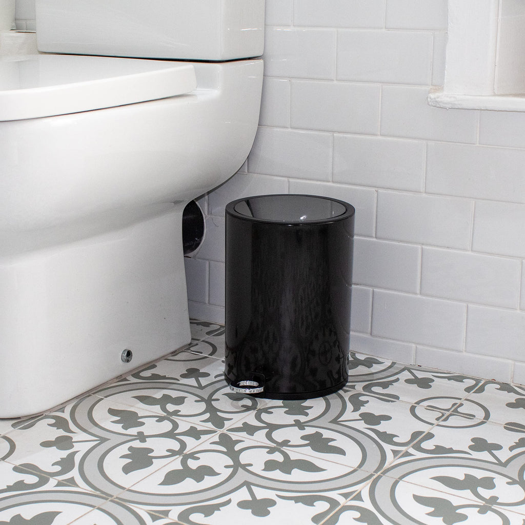 FurnitureXtra™ Modern Soft-Close Pedal Bin – Compact & Durable black