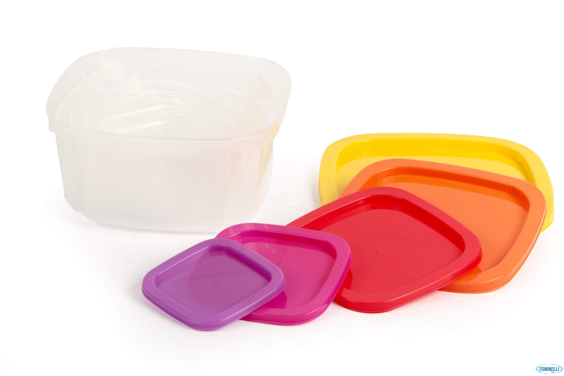 FurnitureXtra 5-Piece Food Container Set – Ideal for Storing Veggies, Fruits, Sandwiches & Packed Lunches