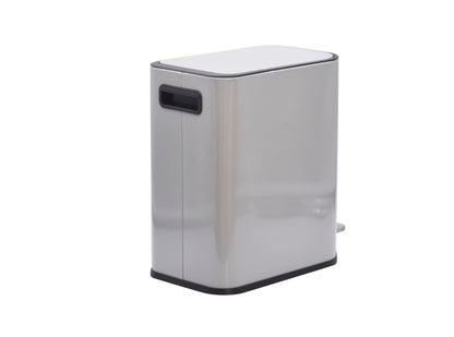 FurnitureXtra™ Modern Style Powder Coated Soft Close Pedal Bin, Plastic Inner bucket, ABS lid