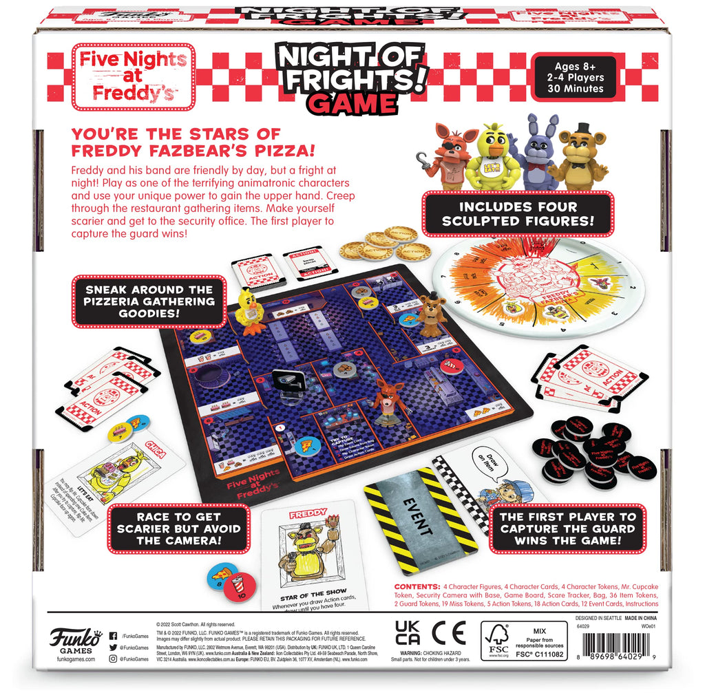 Funko Five Nights at Freddy's – Nights of Fright Board Game (2-4 Players, Family Game)