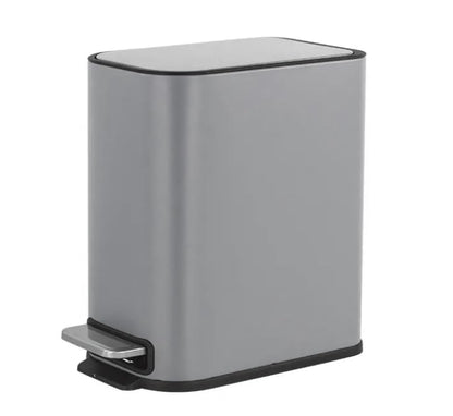 FurnitureXtra™ Modern Style Powder Coated Soft Close Pedal Bin, Plastic Inner bucket, ABS lid