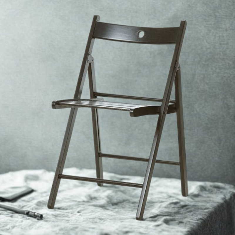 FurnitureXtra Solid Wooden Folding Chair – Indoor & Outdoor Party/Banquet Chair, Black