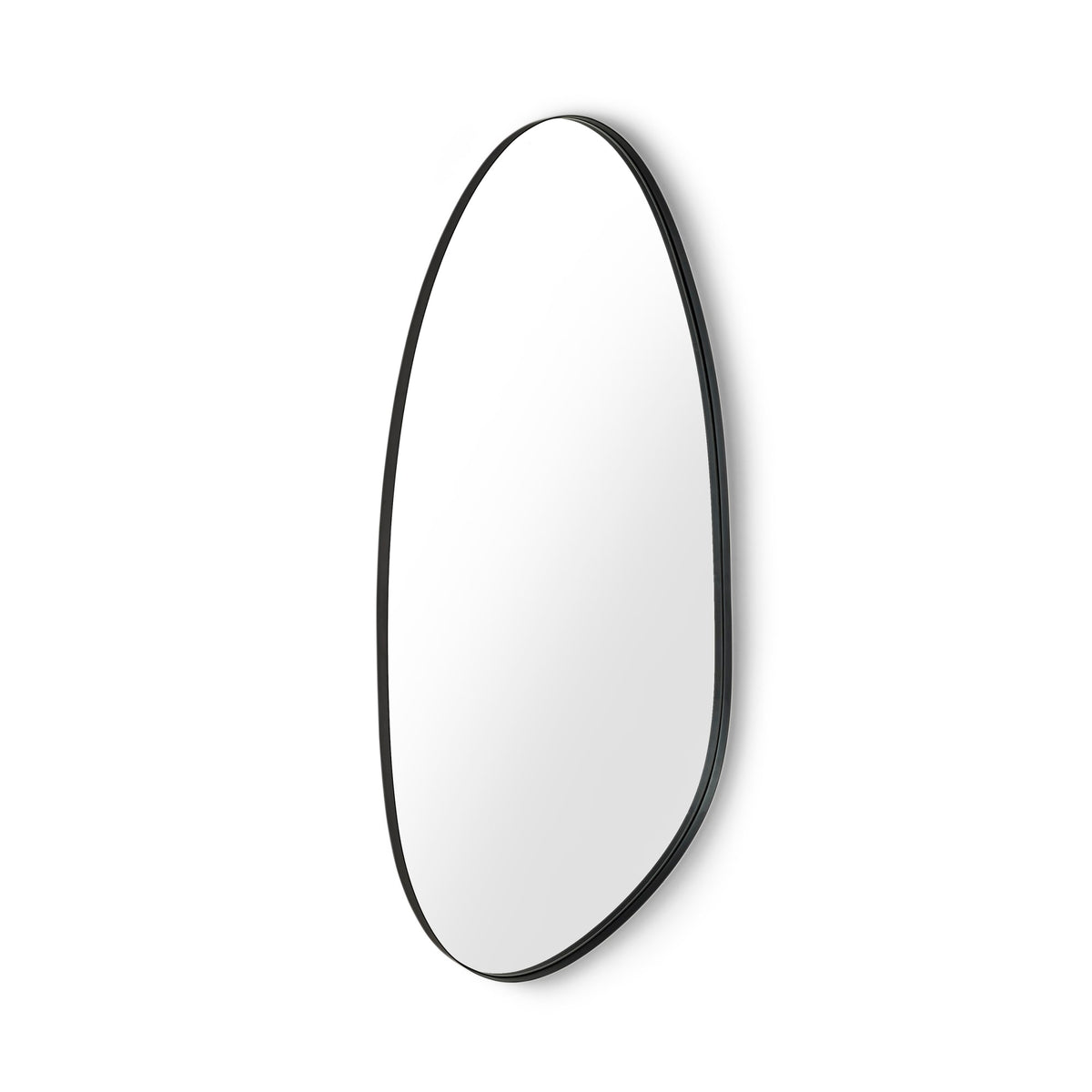 Arden Black Organic Wall Mirror – Asymmetrical Metal Frame
