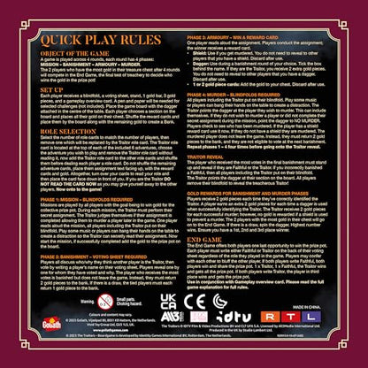 Goliath Games Presents: The Traitors - Official Board Game | Based on the Hit BBC Show | Can the Faithfuls Catch the Traitor? | For 4-6 Players | Ages 12+