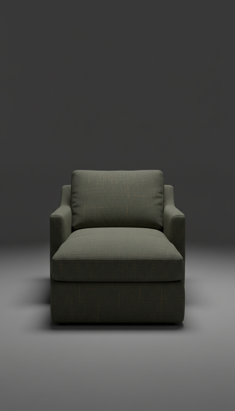 Minimal Slate Wool Area Rug