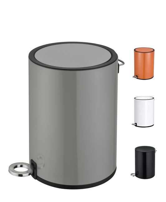 FurnitureXtra™ Modern Style Powder Coated Soft Close Pedal Bin, Plastic Inner bucket, ABS lid