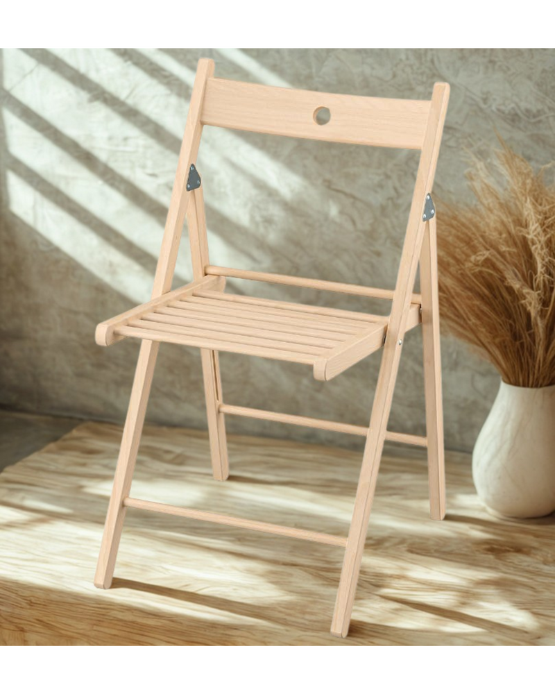 FurnitureXtra Solid Wood Folding Chair – Indoor & Outdoor Banquet Seating, Durable & Space-Saving
