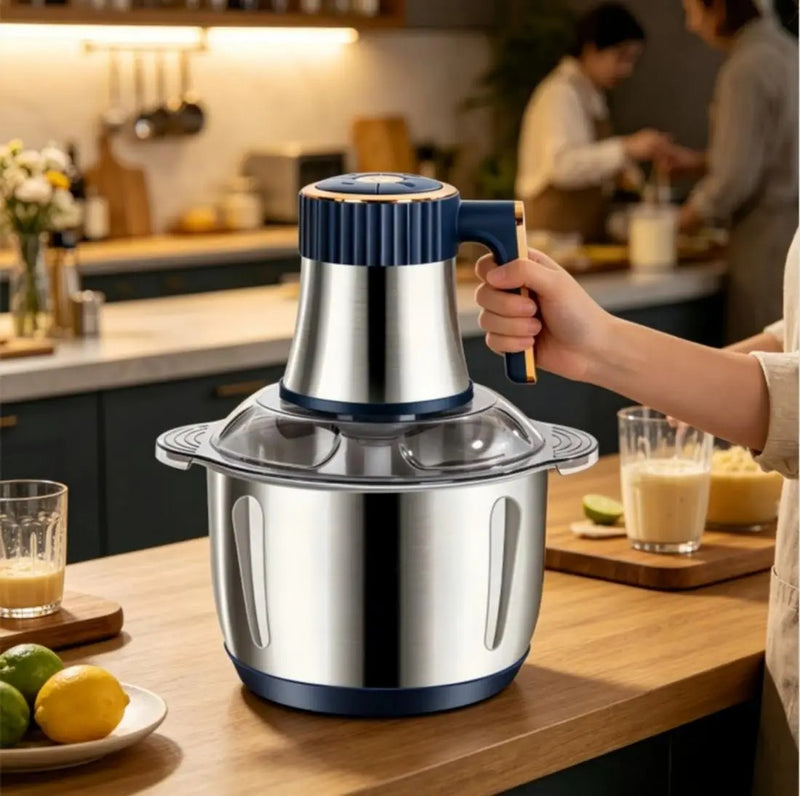 5L Multifunctional Electric Food Processor – Powerful 5-Speed Mixer & Meat Grinder with Stainless Steel Bowl