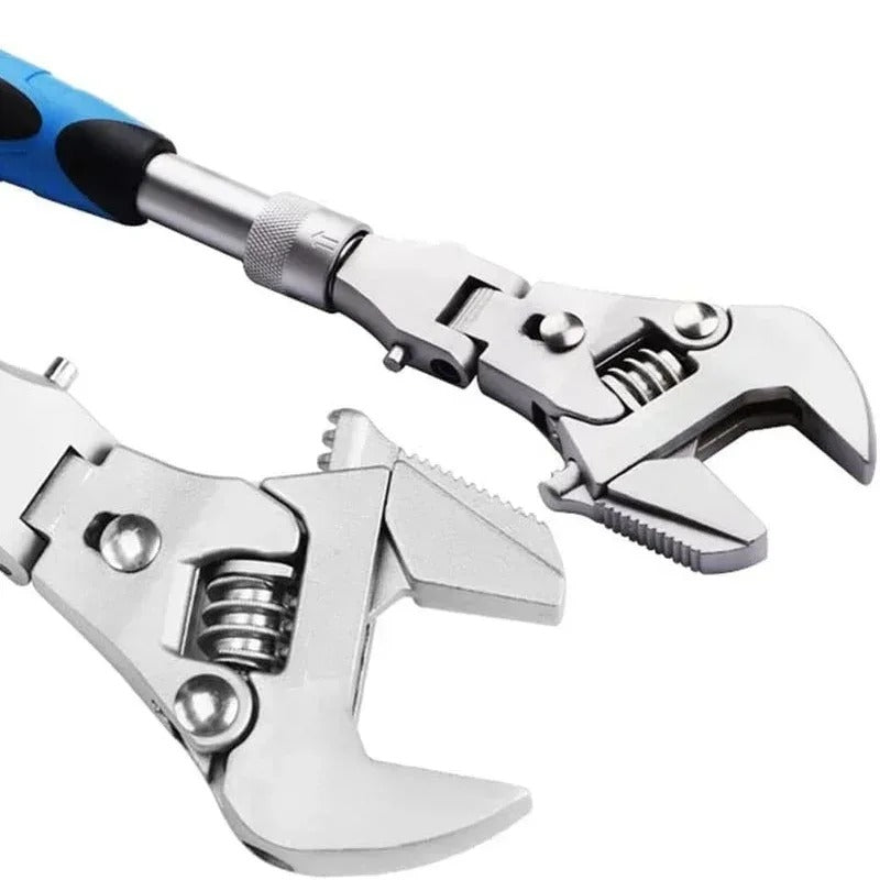 10-Inch Multi-Function Adjustable Ratchet Wrench – 180° Folding Head & High-Torque Precision Tool