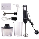 800W 4-in-1 Hand Blender Set – Professional Immersion Blender with Whisk, Chopper & Beaker – Black