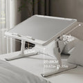 Foldable laptop bed tray table, height and angle adjustable laptop bed table, laptop table for bed/sofa/sofa chair/floor, laptop