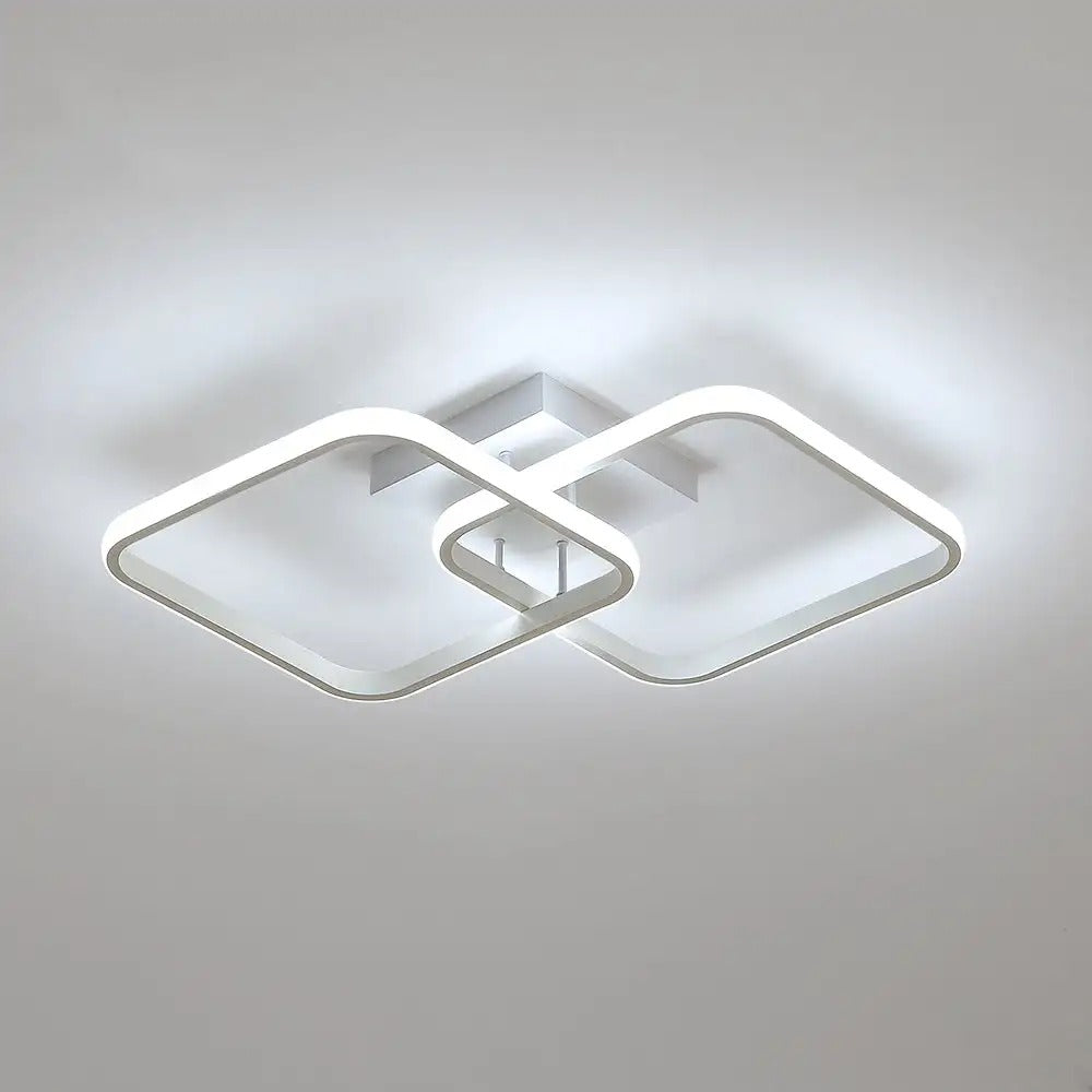 Modern Square Ceiling Light, LED Chandeliers, 42W Acrylic Ceiling Lamp for Kitchen Dining Room Living Room,6500K