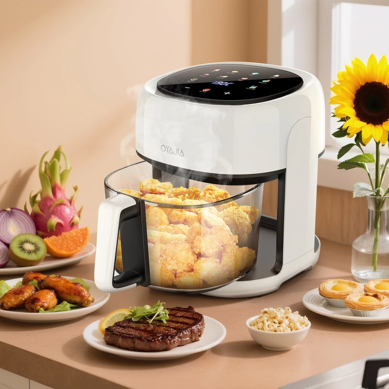 1800W Digital Air Fryer – 5L Large Capacity Oil-Free Cooker with Energy-Saving Rapid Hot Air Technology