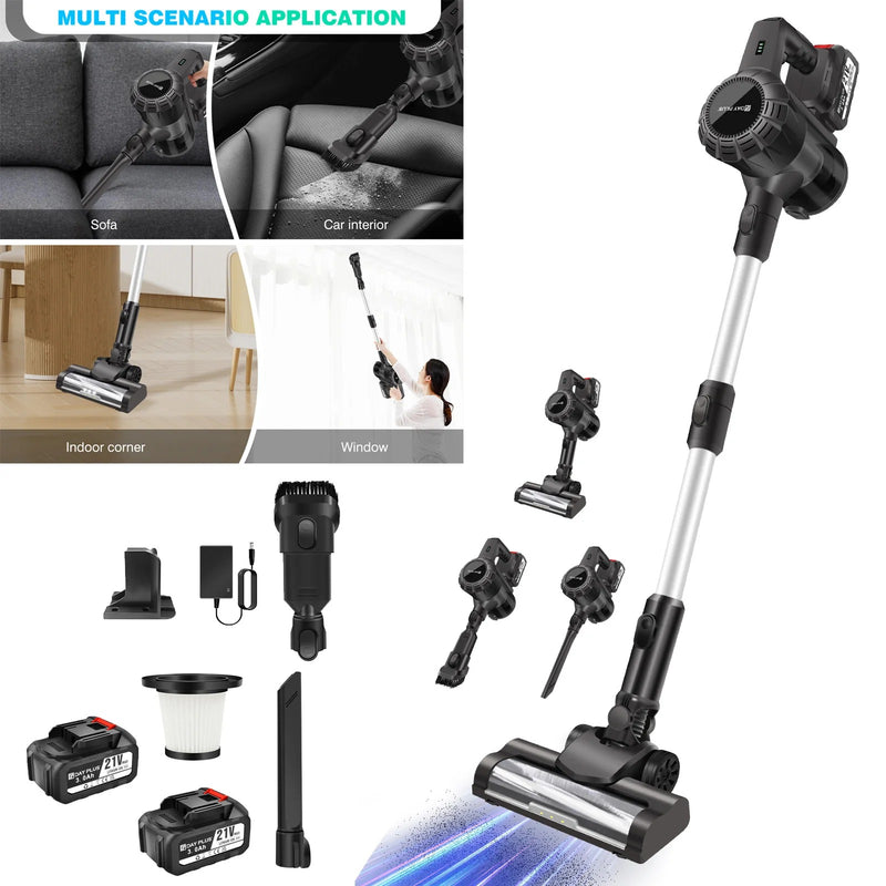 Cordless Upright Stick Vacuum Cleaner,3 In 1 Wireles Handheld Vacuum Cleaner 130000RPM Brushless for Carpets, Hard Floor