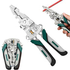 18-in-1 Foldable Wire Stripper Pliers – Multifunction Electrician Tool with Wire Cutting, Stripping & Crimping Functions | Compact Chrome Vanadium Steel Electrical Repair Tool
